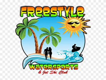 Freestyle Watersports - Palm Tree Beach Clip Art