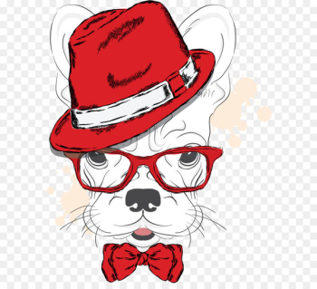 French Bulldog Puppy Illustration - Fashion sketch vector material Animal 