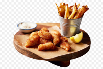 French fries Chicken fingers Fish and chips Chicken nugget Tartar sauce - fish 