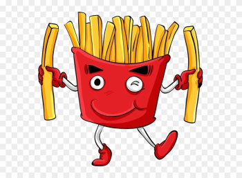 French Fries Fast Food Junk Food Cartoon - Cartoon Food French Fries Fast Food Junk Food Cartoon - Cartoon Food