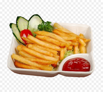 French fries Fish and chips Junk food Potato wedges Hamburger - A tasty snack; fried potato chips 