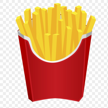 French fries png sticker clipart, | Free PNG - rawpixel