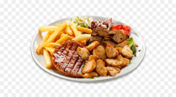 French fries Steak frites Hamburger Pizza Beefsteak - assiette de viande 