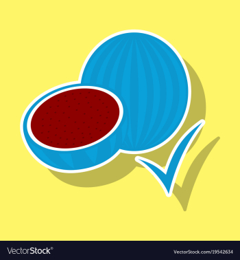 Fresh and juicy whole watermelons and slices vector image