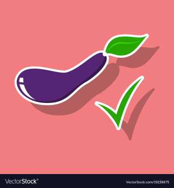 Fresh eggplant vegetable isolated icon eggplant vector image Fresh eggplant vegetable isolated icon eggplant vector image