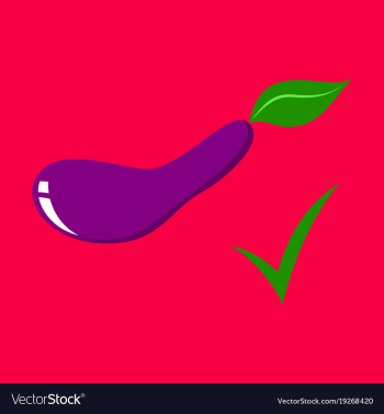 Fresh eggplant vegetable isolated icon eggplant vector image Fresh eggplant vegetable isolated icon eggplant vector image
