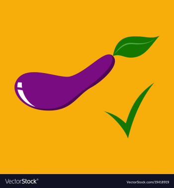 Fresh eggplant vegetable isolated icon eggplant vector image Fresh eggplant vegetable isolated icon eggplant vector image