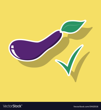 Fresh eggplant vegetable isolated icon eggplant vector image Fresh eggplant vegetable isolated icon eggplant vector image