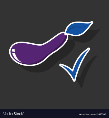 Fresh eggplant vegetable isolated icon eggplant vector image Fresh eggplant vegetable isolated icon eggplant vector image