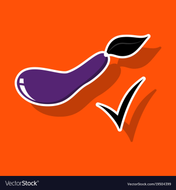 Fresh eggplant vegetable isolated icon eggplant vector image Fresh eggplant vegetable isolated icon eggplant vector image