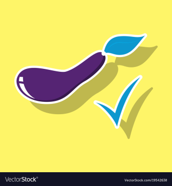 Fresh eggplant vegetable isolated icon eggplant vector image Fresh eggplant vegetable isolated icon eggplant vector image