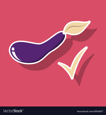 Fresh eggplant vegetable isolated icon eggplant vector image Fresh eggplant vegetable isolated icon eggplant vector image