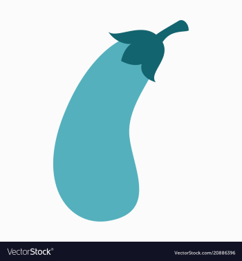 Fresh eggplant vegetable isolated icon eggplant vector image Fresh eggplant vegetable isolated icon eggplant vector image