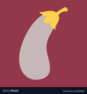 Fresh eggplant vegetable isolated icon eggplant vector image Fresh eggplant vegetable isolated icon eggplant vector image
