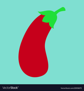 Fresh eggplant vegetable isolated icon eggplant vector image Fresh eggplant vegetable isolated icon eggplant vector image