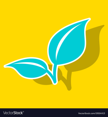 Fresh mint leaf sticker menthol healthy aroma vector image