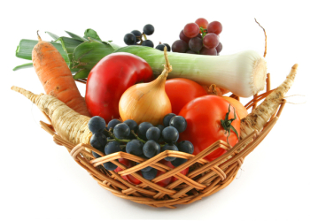 fresh organic vegetables in a basket fresh organic vegetables in a basket