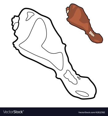 fried chicken leg coloring page version 1 fried chicken leg coloring page version 1