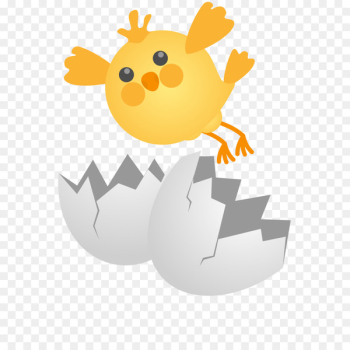 Fried chicken Rotisserie chicken Buffalo wing - Vector yellow broken shell flying Easter bubble chick 
