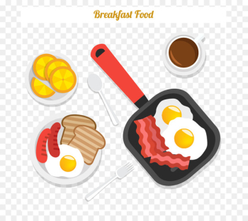 Fried egg Breakfast Food - Food nutritious breakfast egg beef vector 