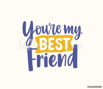 Friend day vector illustration lettering Friend day vector illustration lettering