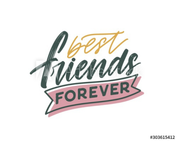 Friend day vector lettering Friend day vector lettering