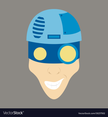 Friendly robot character with flat cartoon vector image Friendly robot character with flat cartoon vector image