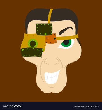 Friendly robot character with flat cartoon vector image Friendly robot character with flat cartoon vector image