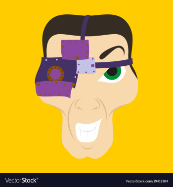 Friendly robot character with flat cartoon vector image Friendly robot character with flat cartoon vector image