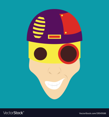 Friendly robot character with flat cartoon vector image Friendly robot character with flat cartoon vector image
