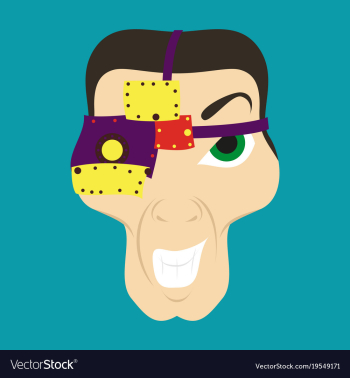 Friendly robot character with flat cartoon vector image Friendly robot character with flat cartoon vector image