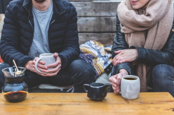 Friends Drinking Coffee Friends Drinking Coffee
