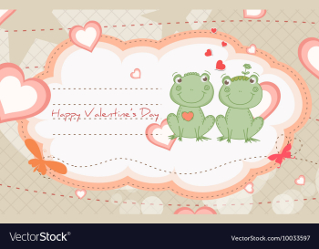 Frogs in love vector image Frogs in love vector image