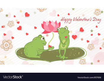 Frogs in love vector image Frogs in love vector image