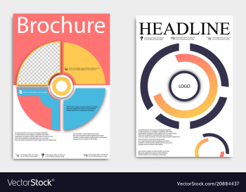 Front and back cover of a modern business vector image Front and back cover of a modern business vector image