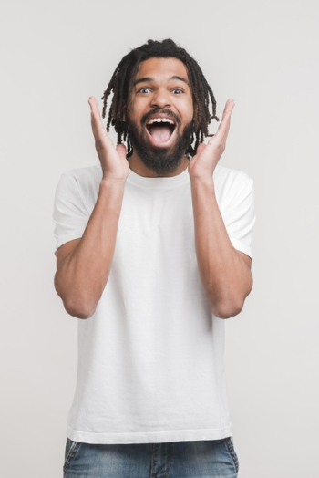 Front view happy man standing Free Photo Front view happy man standing Free Photo