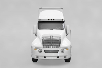 Front view of truck mockup Front view of truck mockup