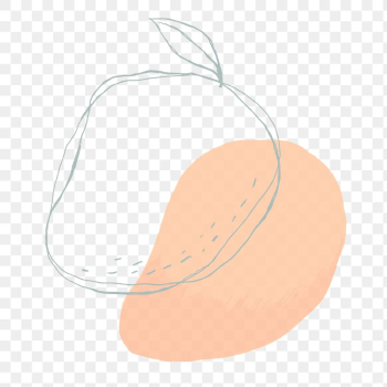 Fruit doodle mango png design space Fruit doodle mango png design space