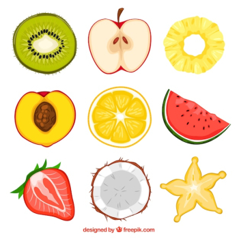 Fruit halves Fruit halves