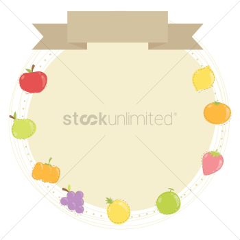 Fruits background with banner Fruits background with banner