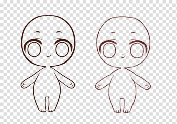 FU Simple Chibi Base Crayon, two anime transparent background PNG clipart FU Simple Chibi Base Crayon, two anime transparent background PNG clipart