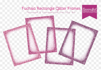 Fuchsia Border Frame Png Clipart - Pink Glitter Frame Png