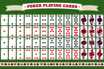 Full deck of poker playing cards Free Vector