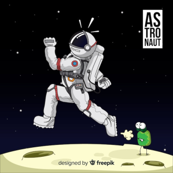 Fun hand drawn astronaut character Fun hand drawn astronaut character