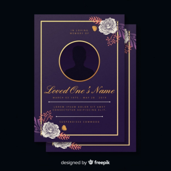 Funeral card template