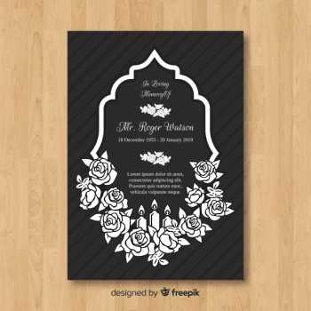 Funeral card template Funeral card template