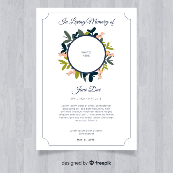 Funeral card template Funeral card template