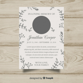 Funeral card template Funeral card template