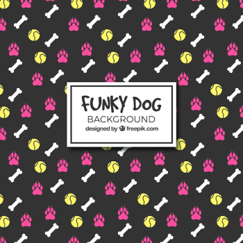 Funky dog background Funky dog background