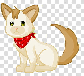 Funny Animals, fox with red scarf transparent background PNG clipart